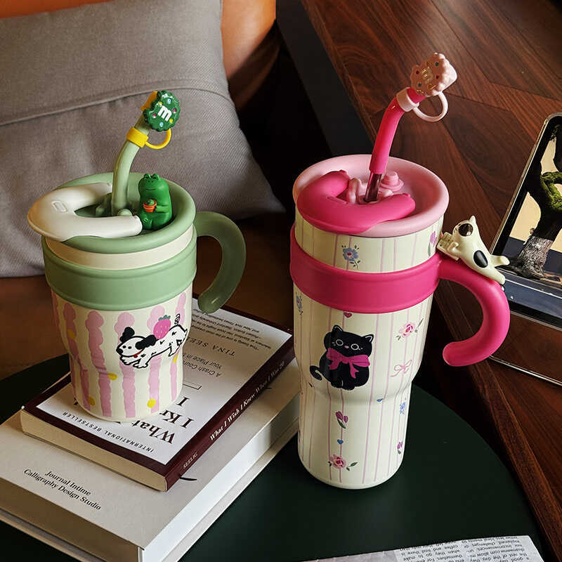 日本品质316不锈钢冰霸杯大容量水杯巨无霸吸管保温杯女生2025新