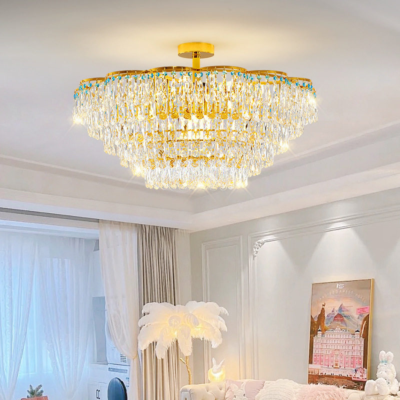 客厅灯轻奢水晶吊灯简约后现代大气欧式卧室灯2023年新款餐厅灯具