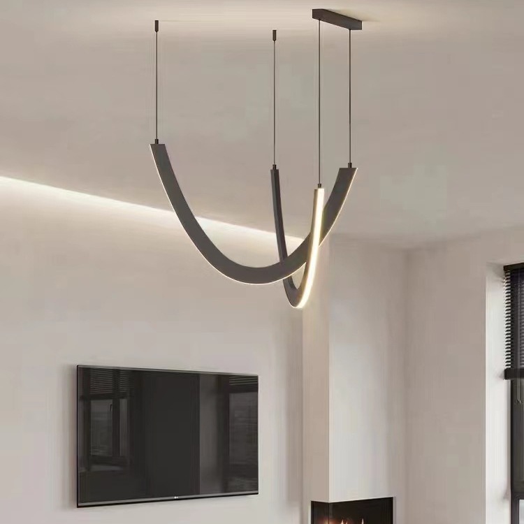 设计师创意高级感黑色实木吊灯大气客厅主灯餐厅灯茶室灯具