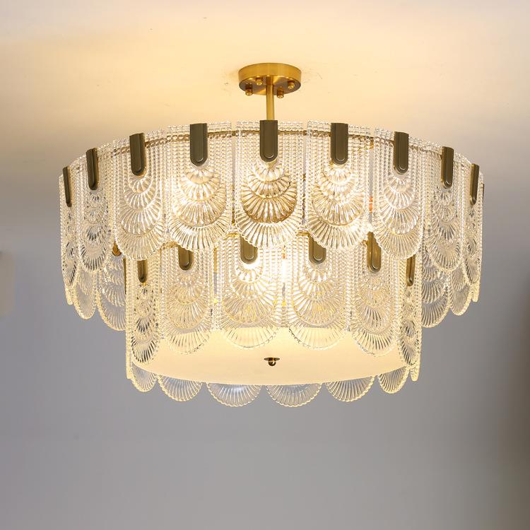 意大利宫廷复古艺术玻璃吸顶灯后现代样板房客厅卧室水晶吸顶灯具