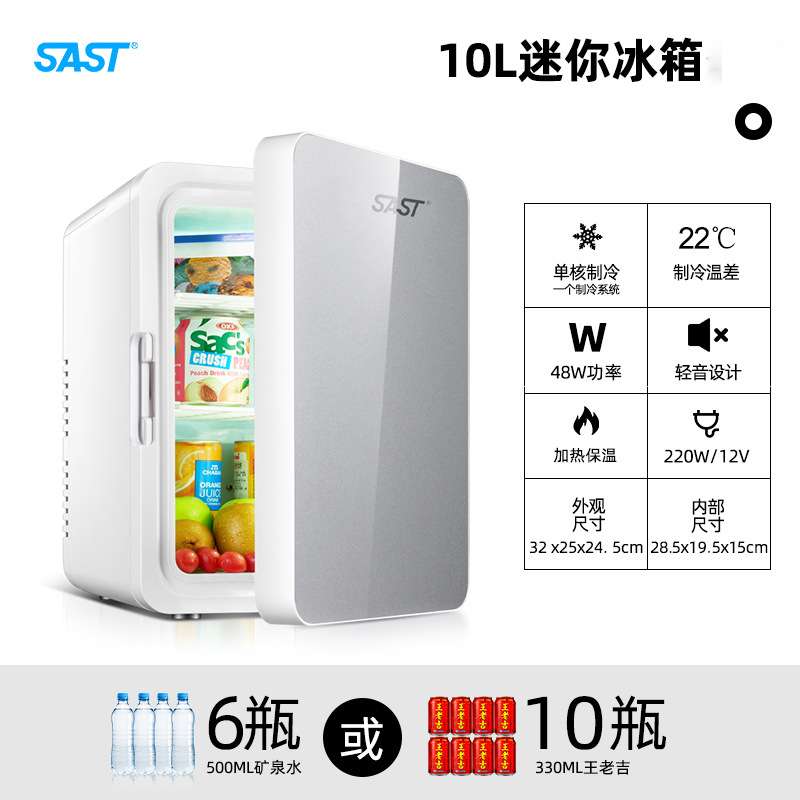 SAST  10L家车两用迷你冰箱 家用小冰箱 冷藏冰箱 冷暖恒温箱