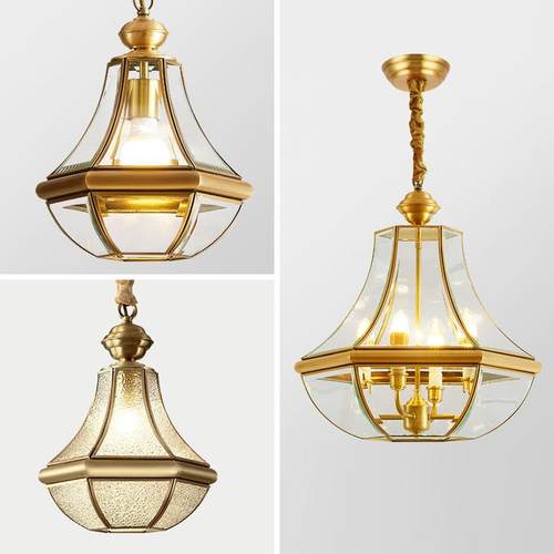 全铜过道灯走廊灯欧式创意吧台小吊灯现代简约个性阳台玄关门户灯