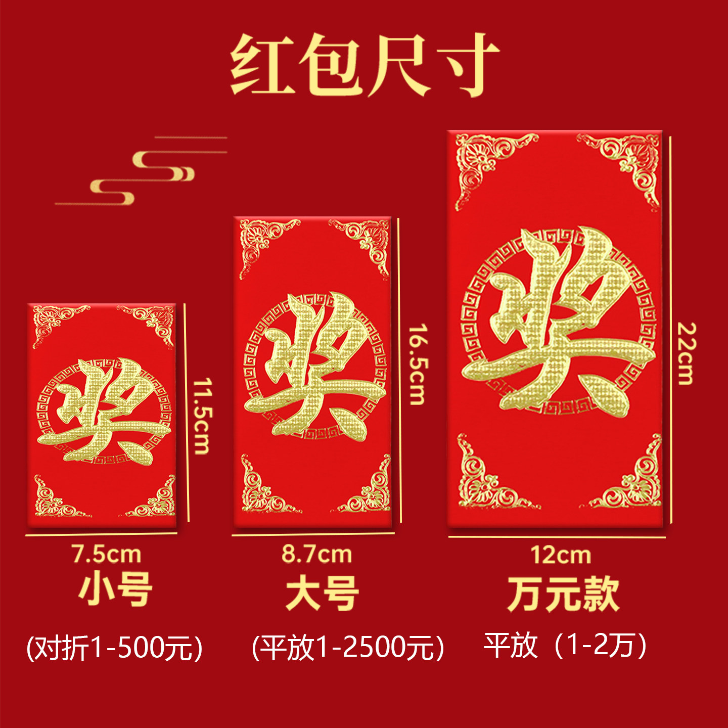 奖字红包袋红包墙奖学金利是封