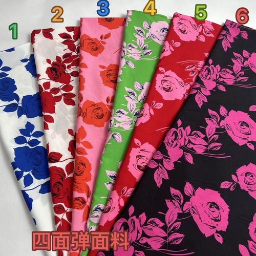 四面弹印花雪纺布料有垂感柔软春夏秋季连衣裙半S身裙衬衫服装布