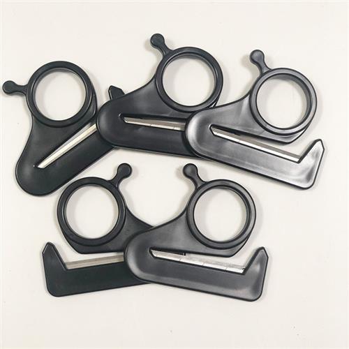 大号汽车线束胶带指环刀打包割线刀捆扎刀速割绳电工布胶带手指刀