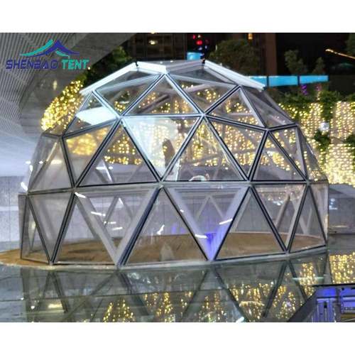 定制各直径钢化玻玻璃球形帐篷 告634商城广动活璃球形篷房