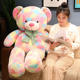 彩色泰迪熊猫毛绒玩具公仔玩偶布娃娃抱抱熊女生大号女孩睡觉床上