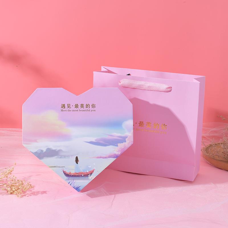七夕情人节手心红糖套装礼盒送女朋友闺形蜜玫瑰工花黑糖礼品盒