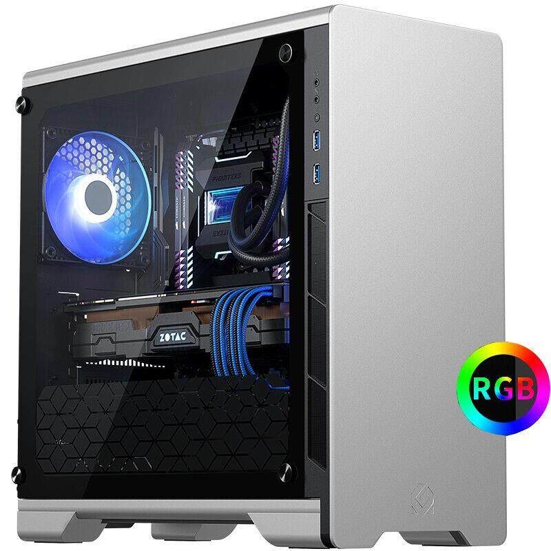 普力魔（MetallicGear）410银色V2强化散热版钢化玻璃RGB版mATX水