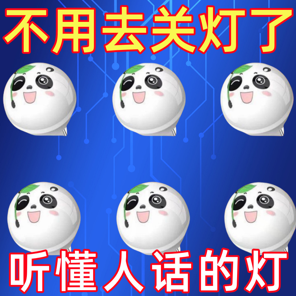 儿童智能语音熊猫小夜灯起夜