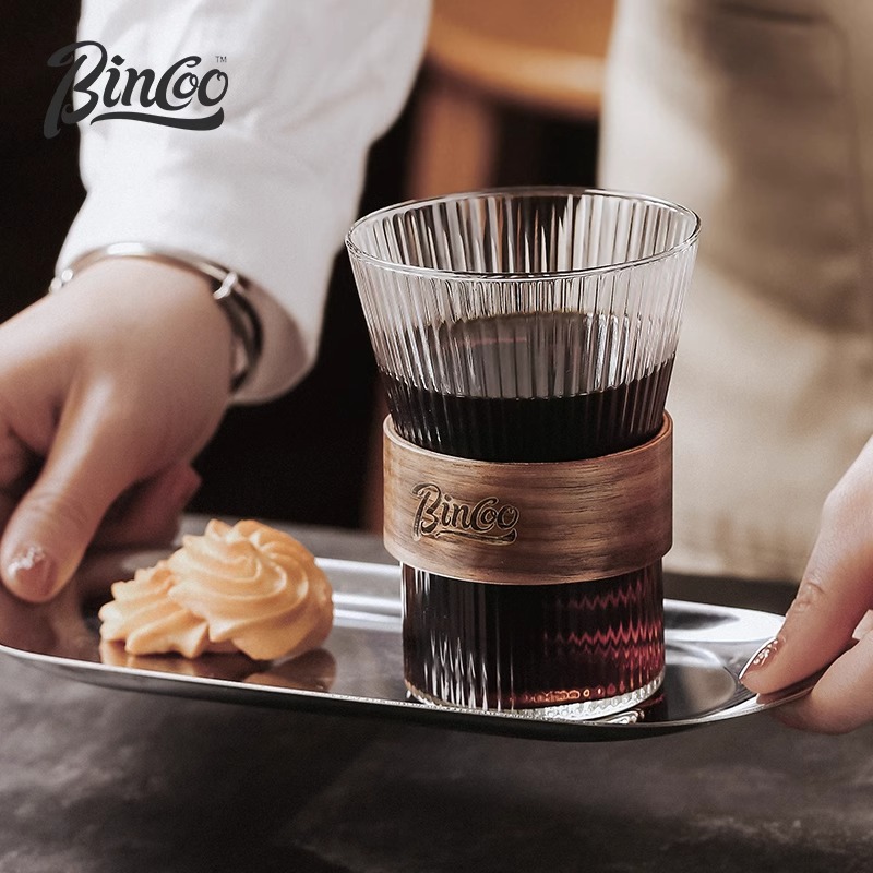 竖纹咖啡杯高档杯子家用挂耳滤纸