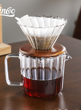 Bincoo手冲咖啡滤杯分享杯咖啡壶套装V60滤纸过滤式户外露营旅行