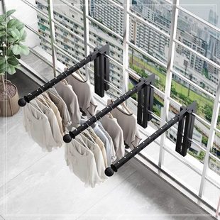 神器晾衣架窗阳台收纳防挂钩框护栏凉小型家用晒防盗网免打孔窗户