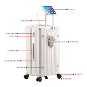 SGG多功能行李箱女大容量拉杆箱男学生旅行箱杯架充电收纳登机箱
