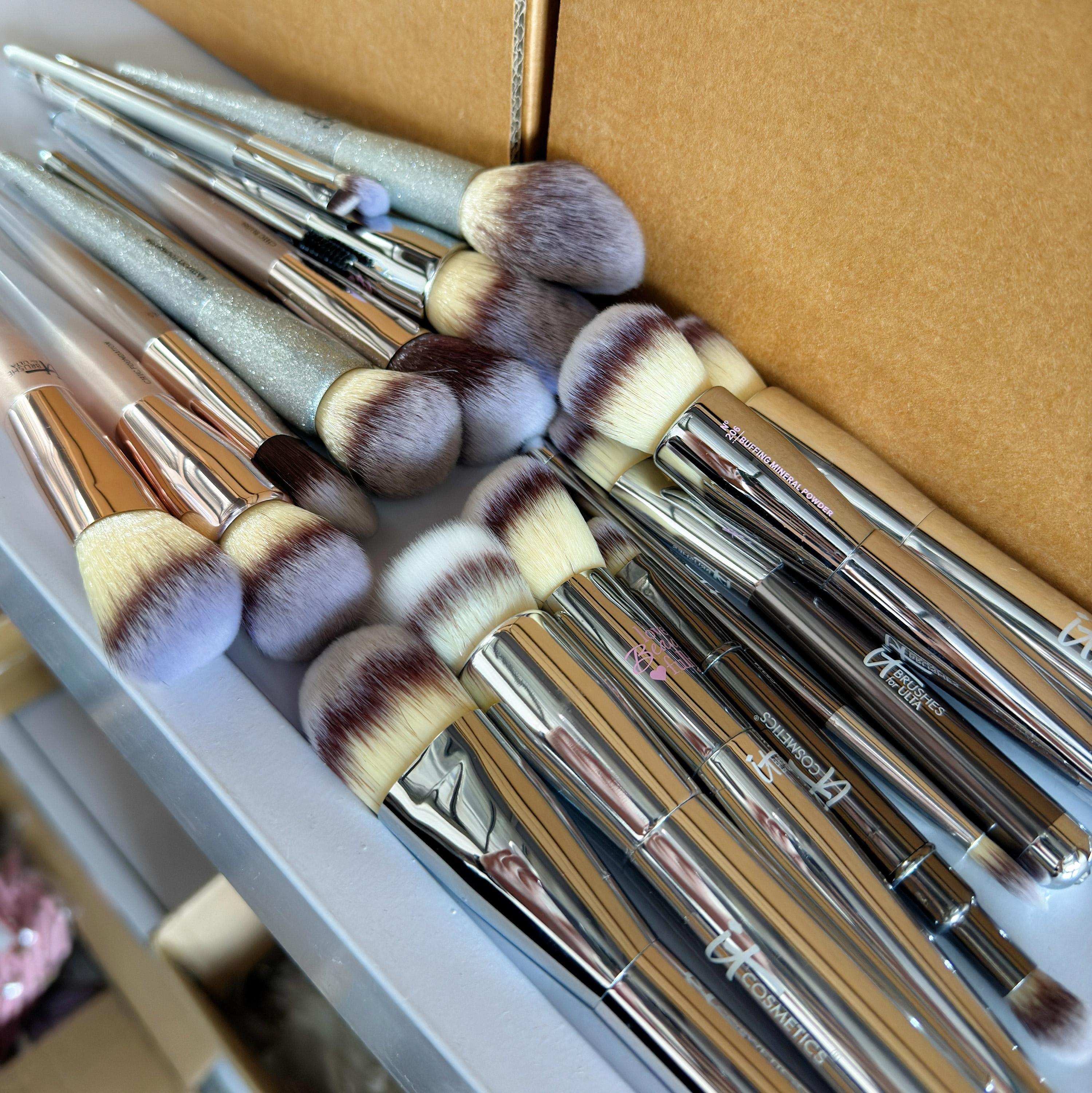 全套t ciosmetics化妆刷粉底刷散粉刷遮瑕刷眼影刷腮红刷双头眉刷