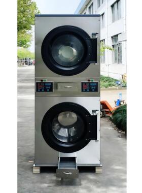 用不锈c洗衣店烘干机商 全自动双层干XTH-15衣机D钢ry Cleaning M