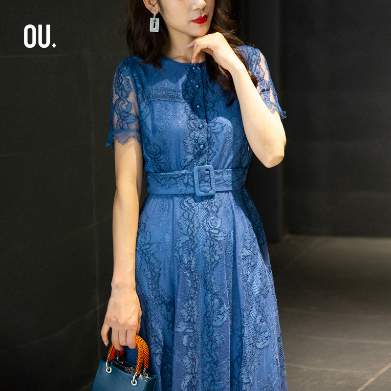 【商场同款】OU.FASHION/欧点经典连衣裙1242220289热力感