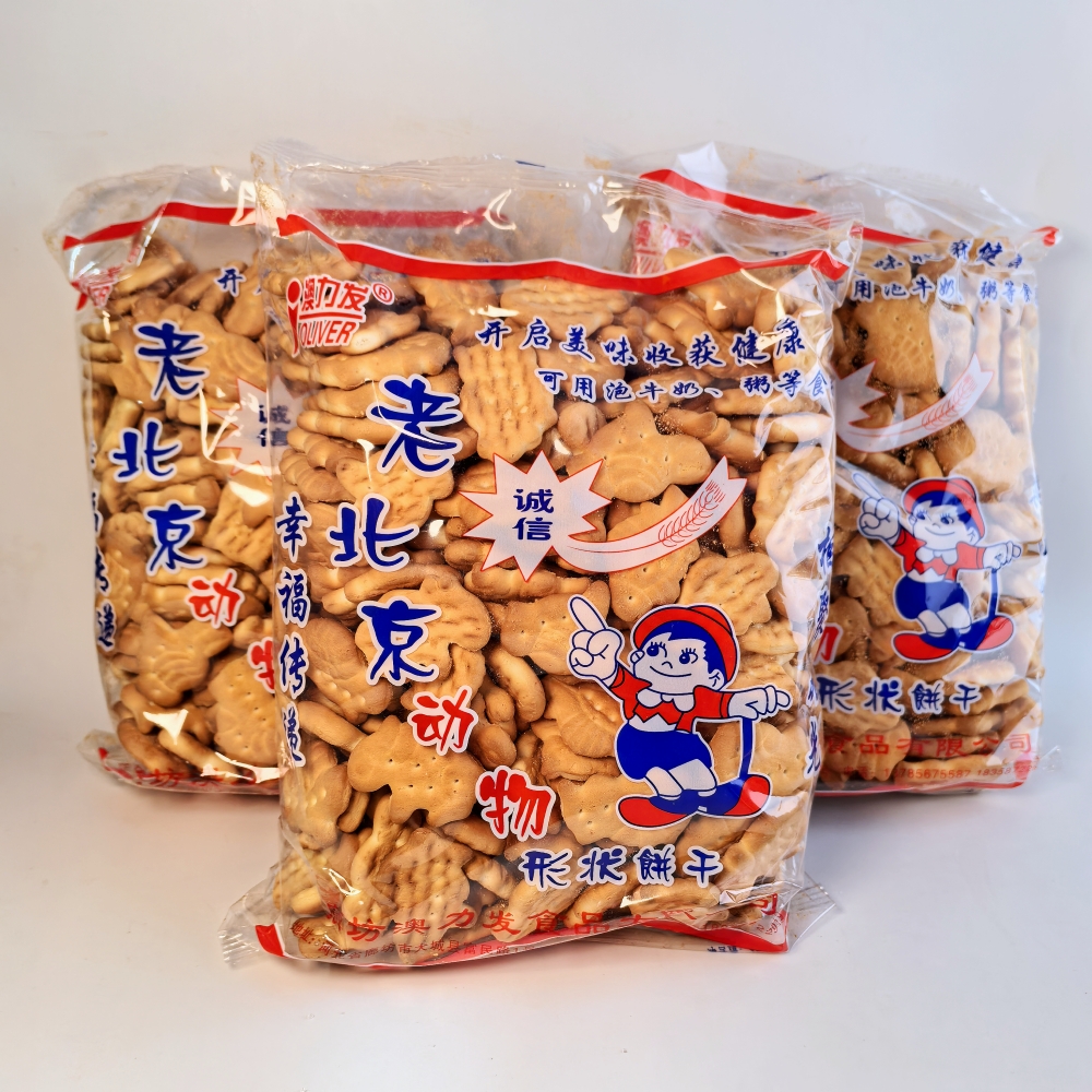 老北京動物餅干泡牛奶粥等