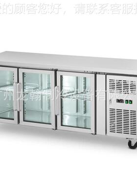 欧款不锈钢风冷玻门柜璃酒吧共欧茶店操作台玻22299璃门冷藏工奶