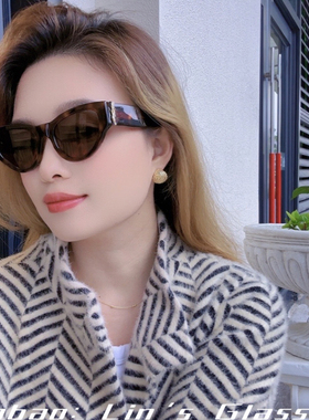 SLP杨树林猫眼金属标太阳镜高奢欧美时尚个性Rose同款墨镜SLM94