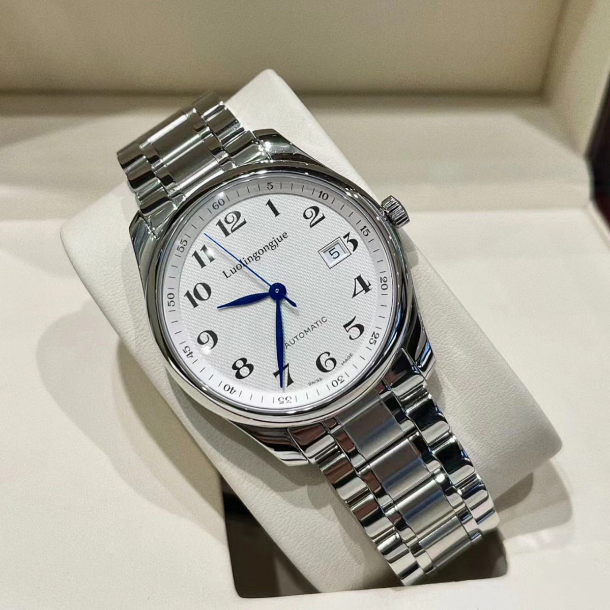 洛林公爵超薄全自动机械表男士经典蓝针名表男款简约气质商务腕表