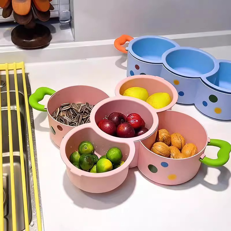 多巴胺果盘轻奢家用客厅过年水果零食摆盘糖果盒干果盘收纳盒新品