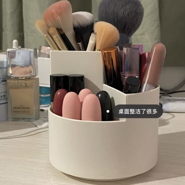 多功能桌面化妆刷收纳桶笔筒网红收纳盒旋转insDIY