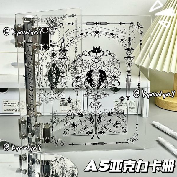 A5亚克力卡册收纳追星册四宫高级相册diy心之草莓格小卡透ins礼物