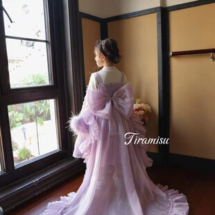 苏三岁2a024秋冬新款女童公主裙儿童裙生日礼服演出服背心连衣裙