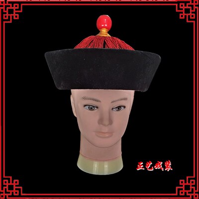 戏曲达子帽戏剧京剧鞑子帽清x朝太监帽清朝官帽舞台影视达子帽官