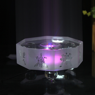 酒吧柜台a庭院桌面摆件 人造水晶玻璃led灯七彩色发光 舍利塔底座
