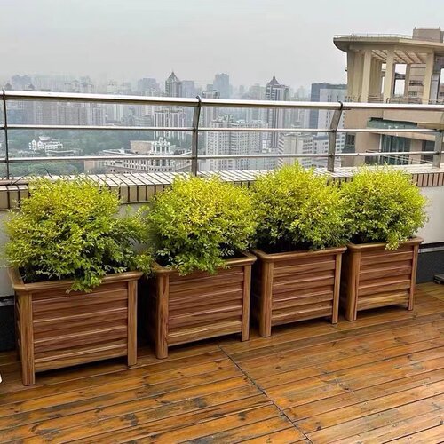 定制铝合金种植箱户外庭院花盆室外阳台种菜专用箱市政道路花箱