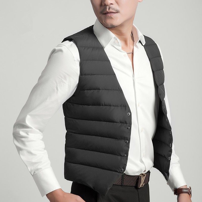 V领男90鹅绒羽绒马甲秋冬季轻薄商务休闲保暖西装马甲青年背心男,男装,常规马甲,淘宝优惠券,粉丝福利购,淘宝优惠卷
