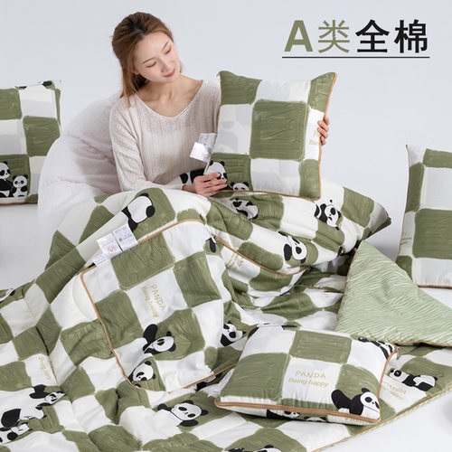 A类全棉 多功能高档抱枕被子两用午睡毯二合一车用折叠靠背办公室