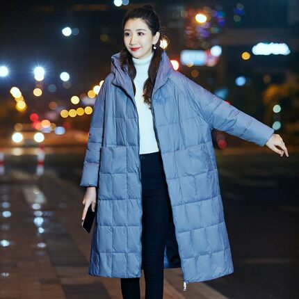 反季2020年新款长款轻薄薄款羽绒服女J中长款宽松大码阔版长过膝