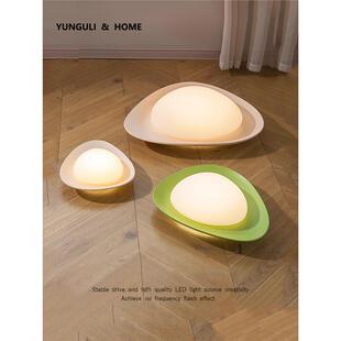 北欧奶油风卧室吸顶灯现代简约高级感艺术鹅卵石儿童房主卧书房灯