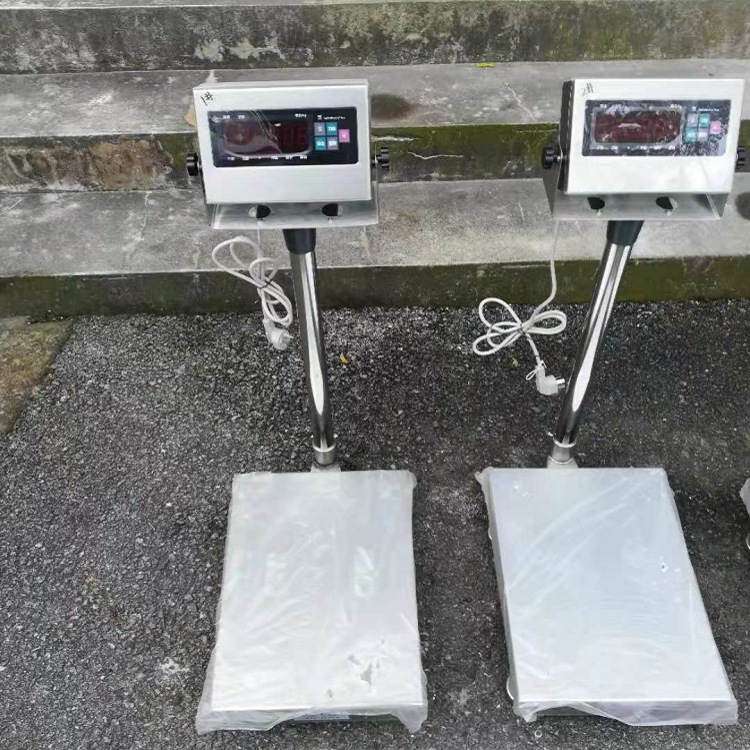全304材质300千克不锈钢电子计重台秤 350KG不锈钢落地式电子称