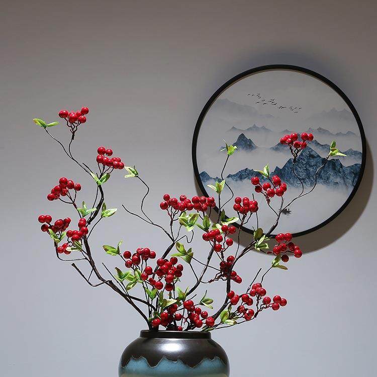 现代新中式陶瓷器花瓶装饰品套装摆件创意玄关电视柜台面摆设花瓶