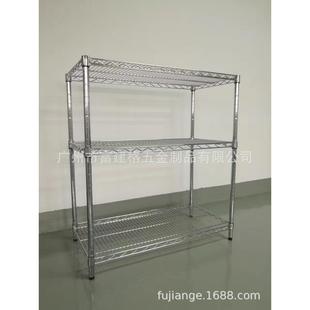 【质量保证】镀铬货架不锈钢线网架多层架置物架手推车带轮物料架