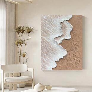 顺丰大芬村厚肌理画手绘油画客厅沙发玄关抽象装饰画现代简约轻奢