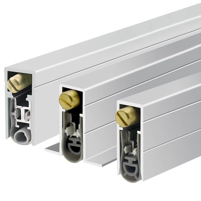 .铝合金隐藏木门缝隔音条升降密封条暗藏开槽酒店闭门静音防尘条