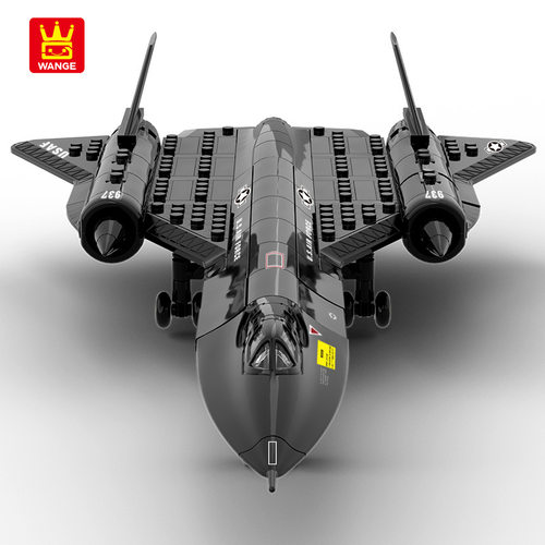 新款万格积木4005飞机系列SR71黑