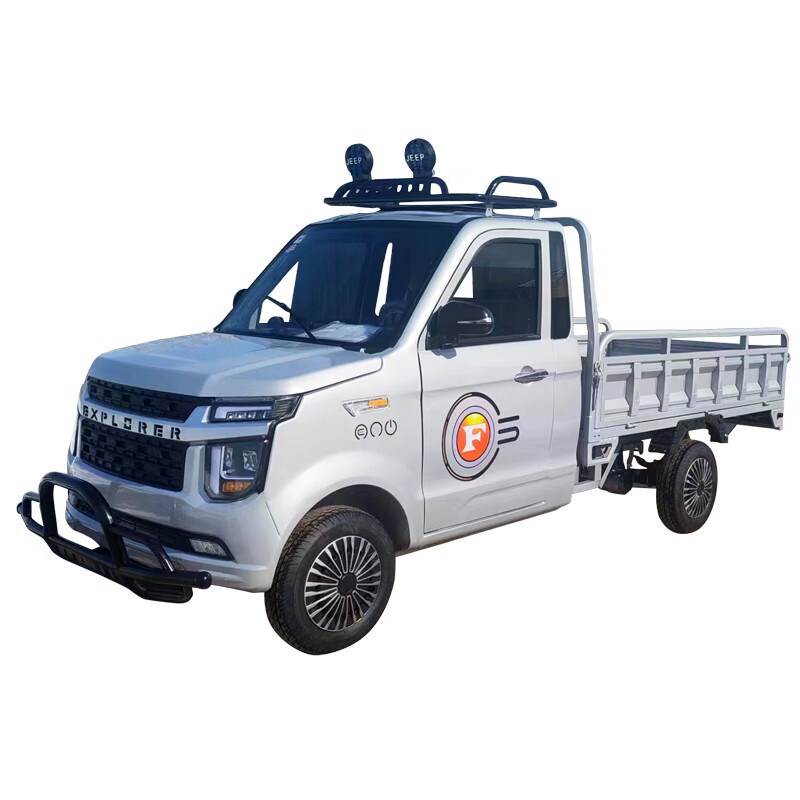 电动四轮货车单排皮卡拉货载重王农用山区大功率家用成人代步油电