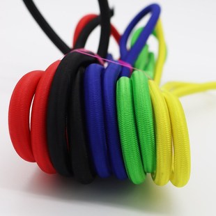 供应6-10mm黑白颜色松紧蹦极带 行李带松紧带 高弹乳胶弹力绳