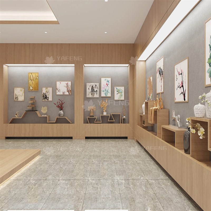 简约艺术展厅设计展示柜中岛产品陈列柜书画工艺品博物馆展柜定制