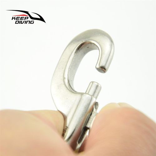 316不锈钢单头钩90mm弹簧扣水肺技术潜水装备BCD配件SSA-DT90W