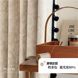 唐顿庄园法式复古高奢窗帘提花雪尼尔卧室客厅绍兴柯桥遮光窗帘