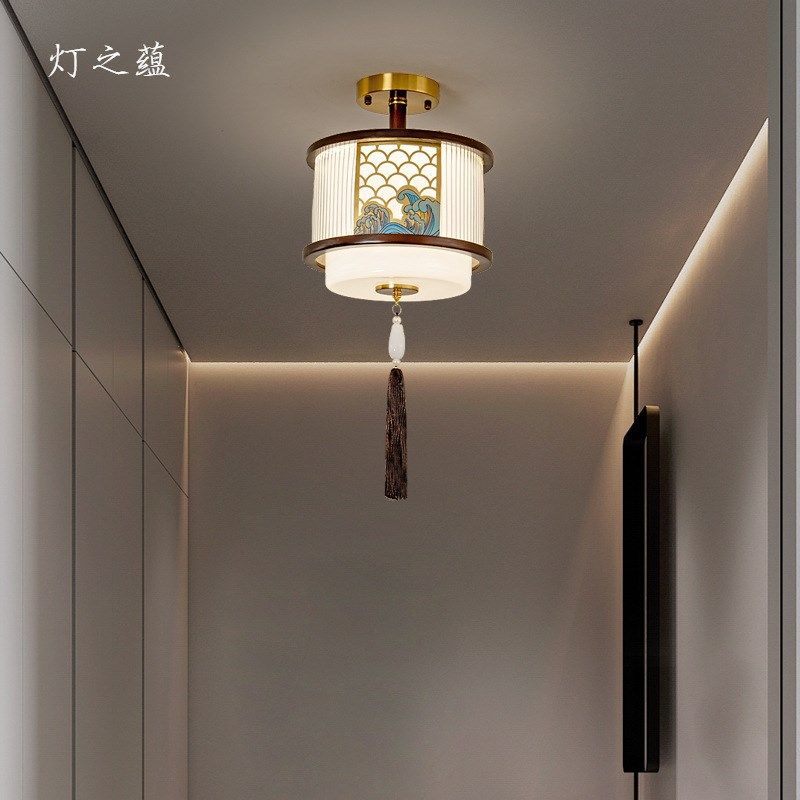 灯之蕴全铜新中式客厅灯别墅大厅茶室餐厅吊灯中国风书房吸顶灯