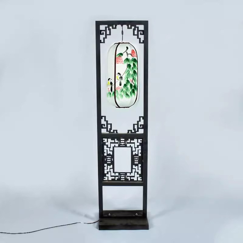 新款中式婚庆铁艺路引发光灯笼三联屏风中国风婚礼堂舞台装饰摆件