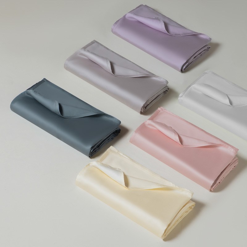 100支兰精天丝枕套一对装成人蓝色48*74cn夏季莱赛尔枕头套